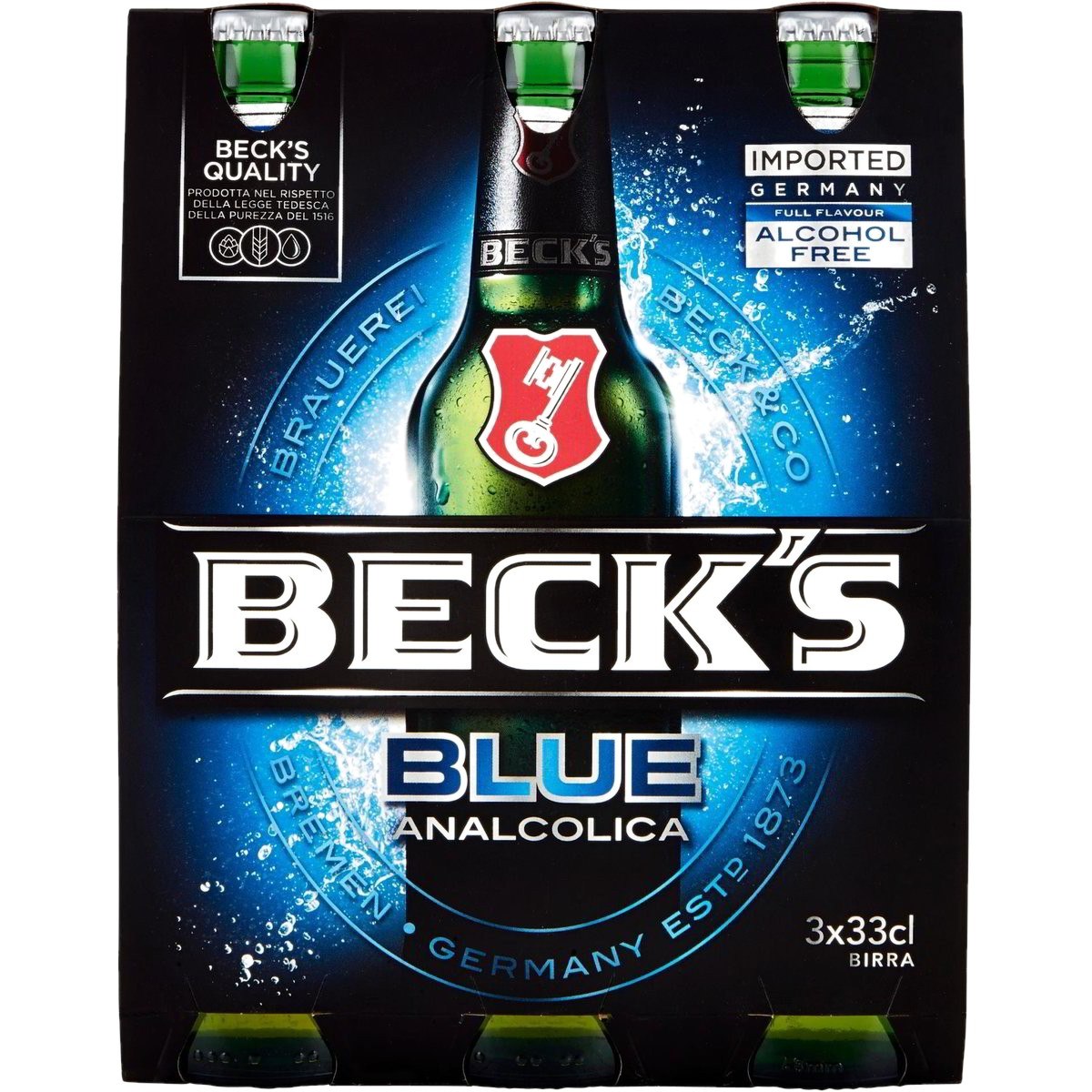 Beck's Birra analcolica blue