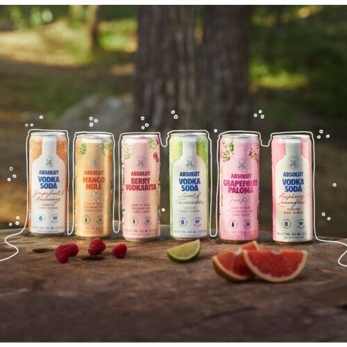 Absolut Vodka Soda Raspberry & Lemongrass