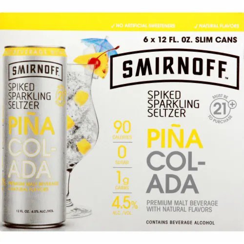 Smirnoff Spiked Sparkling Seltzer Piña Colada